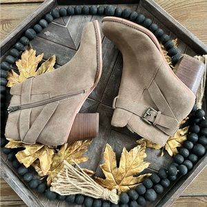 Sole Society Taupe Suede Bootie